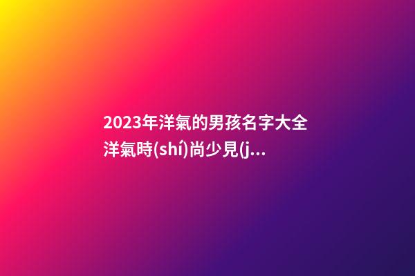2023年洋氣的男孩名字大全 洋氣時(shí)尚少見(jiàn)的男孩名字大全